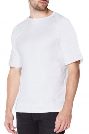 White Anti-Slash T-Shirt | Short Sleeve Cut Resistant Kevlar T-Shirt in White Anti-Slash T-Shirt | Short Sleeve Cut Resistant Kevlar T-Shirt in White