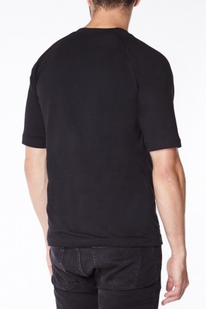 Black Anti-Slash T-Shirt | Short Sleeve Kevlar T-Shirt in Black