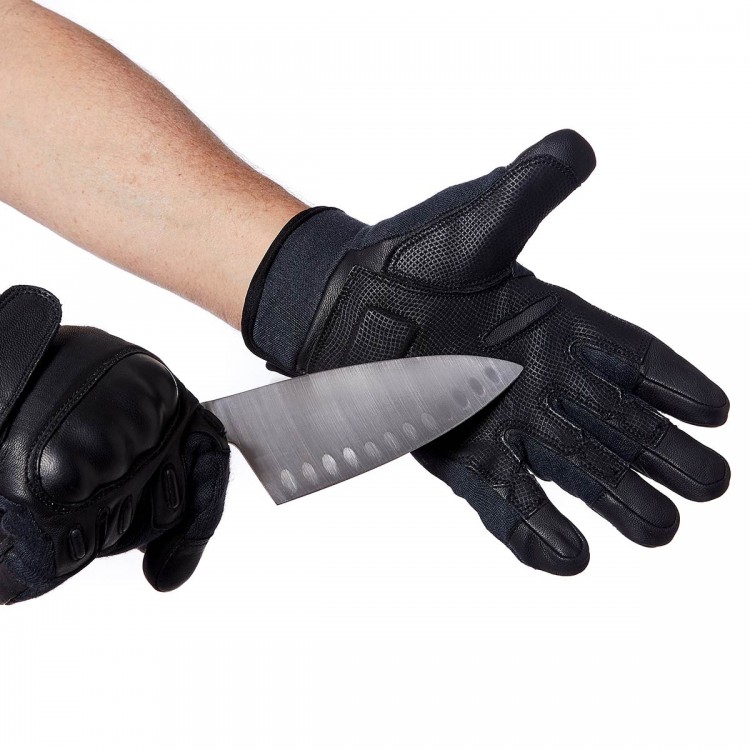 Protec Safe Search slash and needle resistant leather and kevlar search gloves